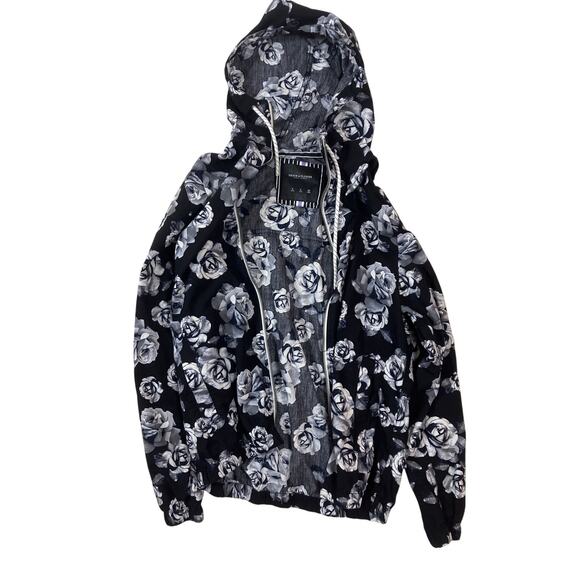 Denim & Floral Lightweight Jacket Floral Men’s Small - Picture 1 of 5